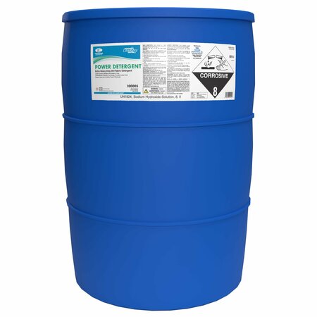 THEOCHEM Laundry Detergent, 55 gal Plastic Drum, Liquid, Odourless, Greenish blue 100005-99990-53